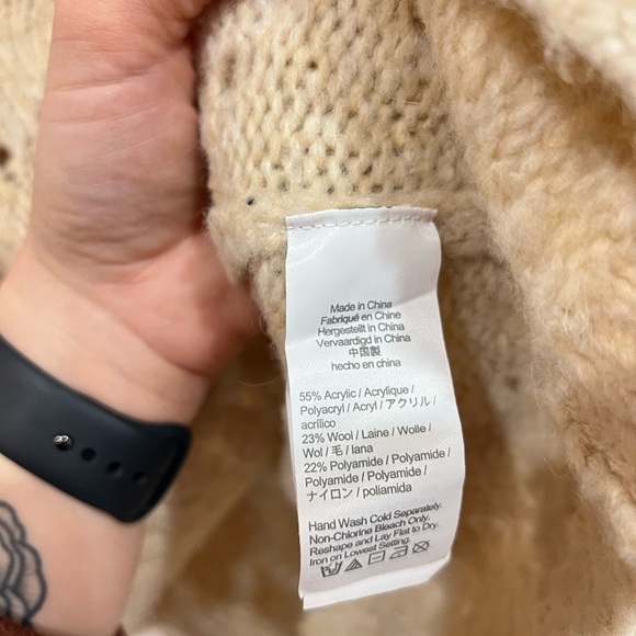 J. Crew Pointelle Wool Blend Sweater Crewneck Women’s Size Medium - Picture 5 of 5